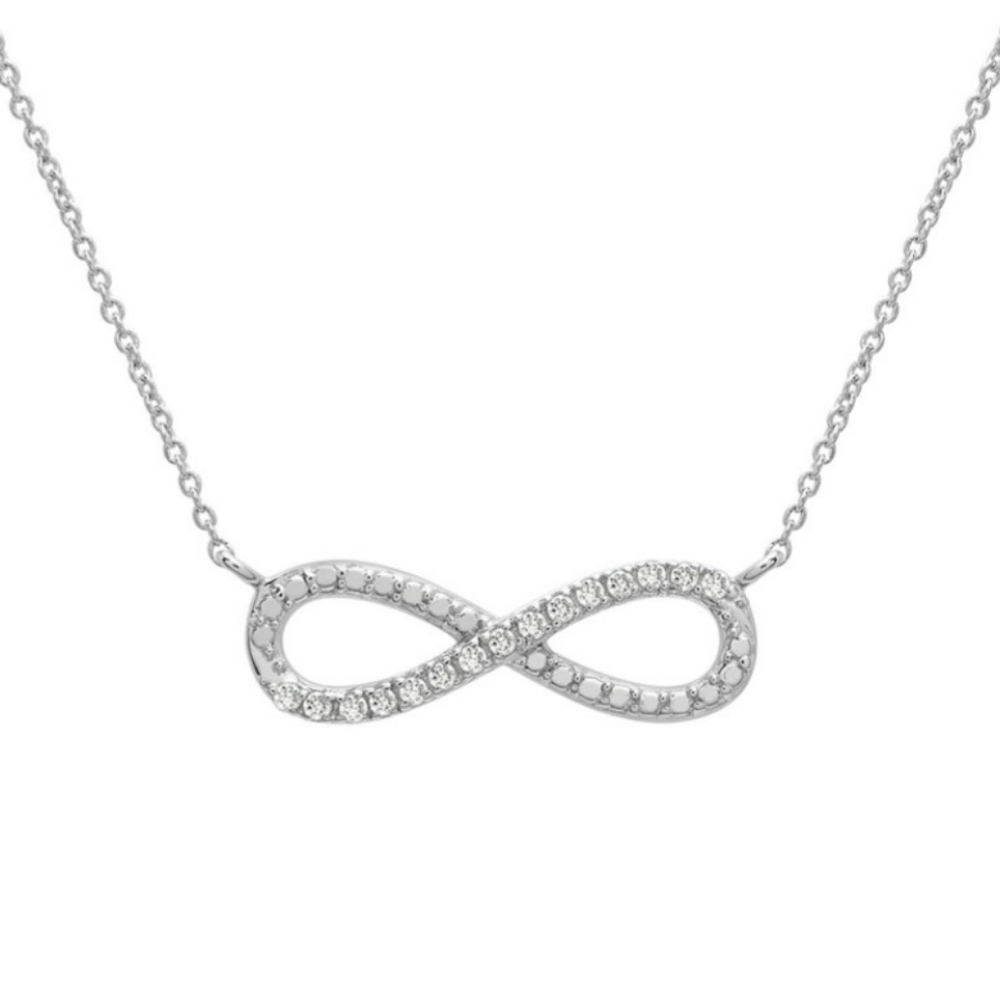 Diamond Infinity Pendant 18" Necklace